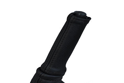 black stitch FITS DAIHATSU MOVE 96-02 LEATHER HANDBRAKE HANDLE COVER ONLY