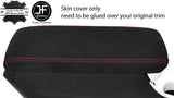 RED STITCHING REAL SUEDE ARMREST LID COVER FITS TOYOTA PRIUS 2016-2018