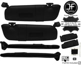 BLACK CROSS STITCH 2X SUN VISOR LEATHER COVER FOR BMW 6 SERIES F12 CABRIO 11-18