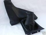 FITS ZAFIRA A GEAR+HANDBRAKE GAITER TOP BLACK REAL LEATHER CUSTOM NEW MADE IN UK