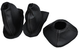 GREY STITCH GEAR+TRANSFER+HANDBRAKE LEATHER GAITER FITS LAND ROVER SERIES 2A 3