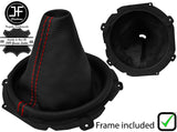 RED STITCH LEATHER GEAR WITH PLASTIC FRAME FOR KIA MAGENTIS OPTIMA MK2 07-10