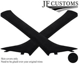 BLACK STITCH SUEDE  2X A POST PILLAR COVERS FITS BMW 3 SERIES F30 F31 11-18
