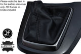 BLACK STITCH MANUAL LEATHER GEAR SHIFT BOOT FITS HYUNDAI COUPE GENESIS 2013-2016