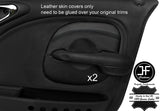 BLACK STITCH 2XFRONT DOOR CARD TRIM LEATHER COVER FOR CHRYSLER PT CRUISER 00-05