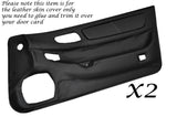GREY STITCH 2X DOOR CARDS LEATHER COVERS FITS MITSUBISHI GTO 3000GT 1992-1999