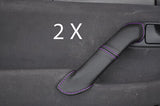 purple stitch FITS VW LUPO 98-05  2X FRONT DOOR HANDLE LEATHER COVERS CUSTOM NEW