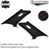 ORANGE  STITCH LEATHER PILLAR KIT COVERS FOR BMW E46 3 SERIES COUPE 98-04