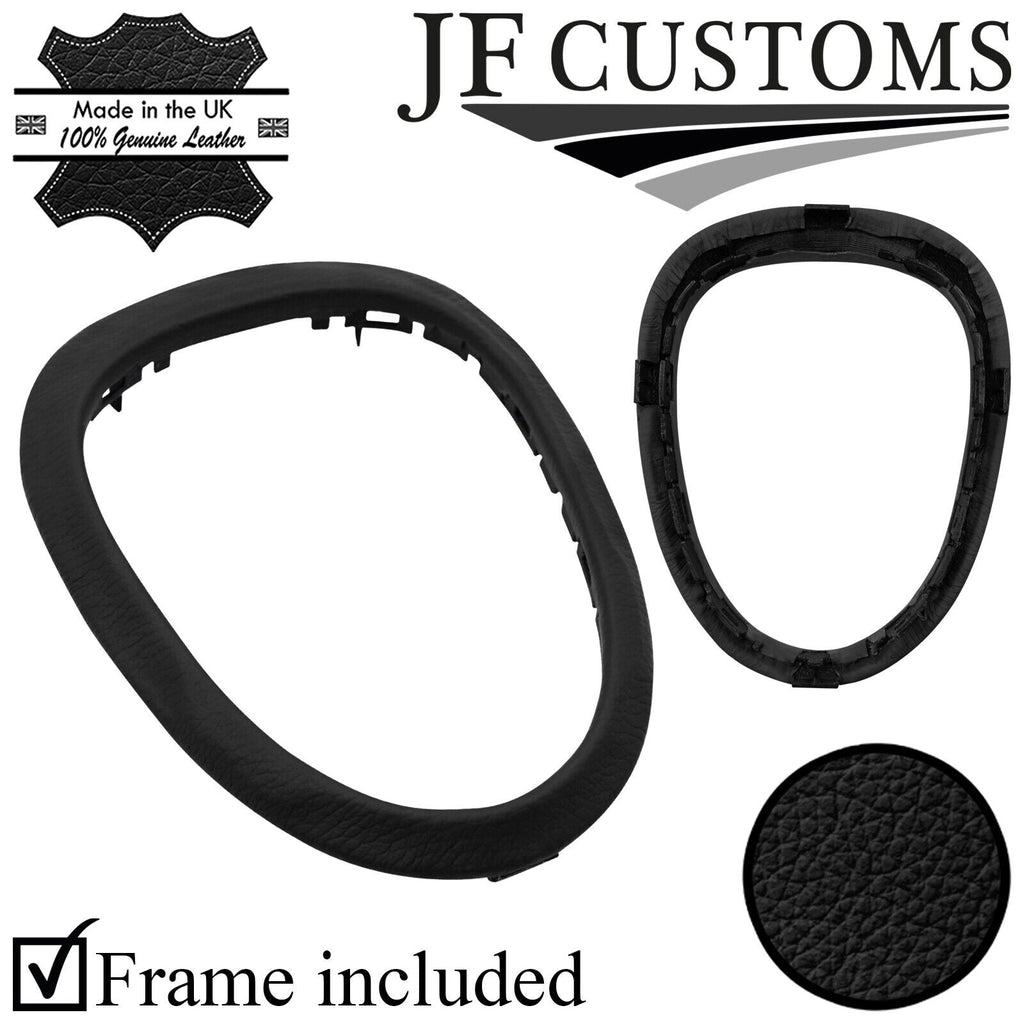 BLACK LEATHER GEAR SURROUND TRIM COVER + FRAME FITS NISSAN JUKE 10-19 CUSTOM NEW