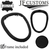 BLACK LEATHER GEAR SURROUND TRIM COVER + FRAME FITS NISSAN JUKE 10-19 CUSTOM NEW
