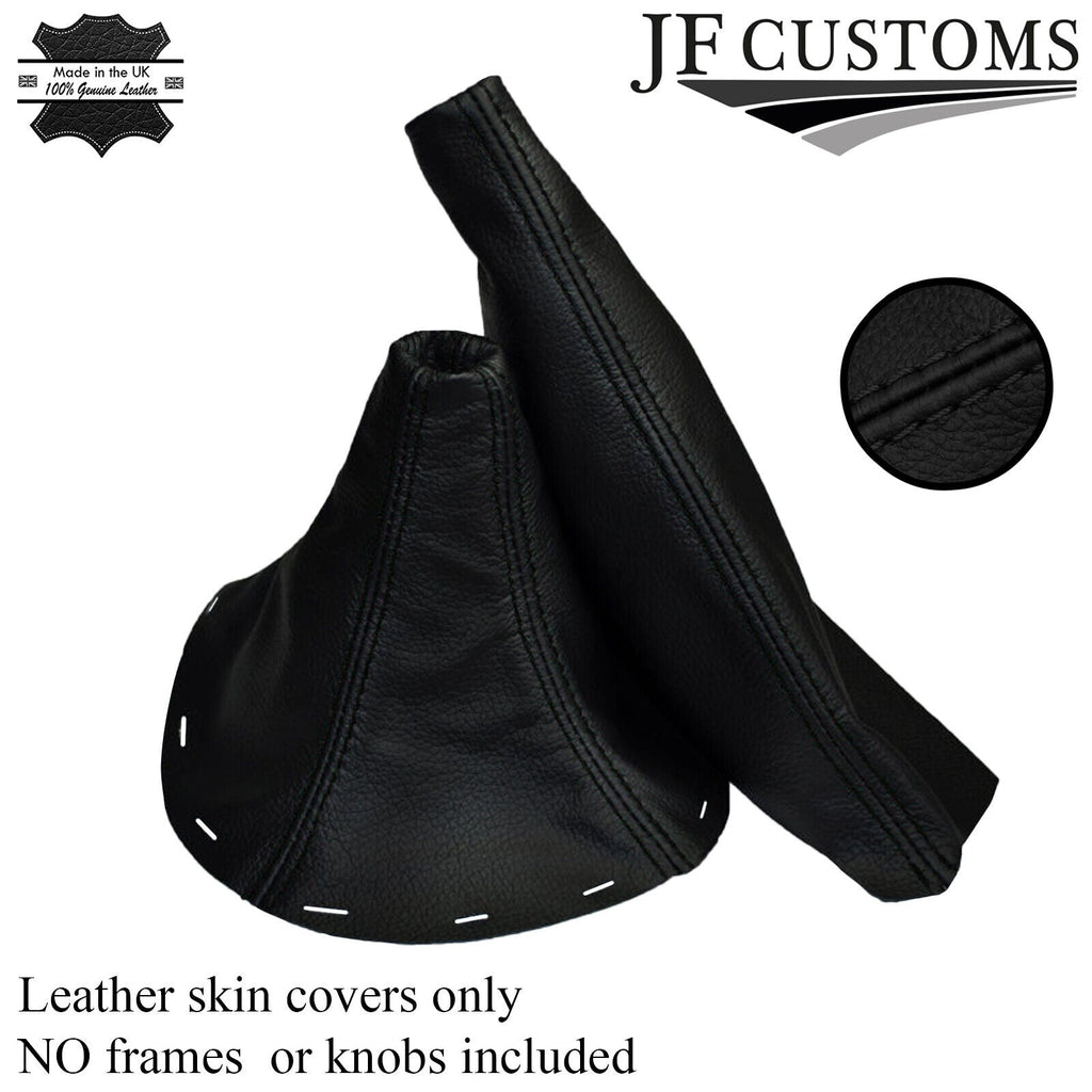 FITS MAZDA RX-7 MK3 1992-2002 GEAR+HANDBRAKE SET LEATHER BLACK DOUBLE STITCHING