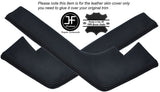 BLACK STITCHING 2X SCREEN PILLAR LEATHER COVERS FITS JAGUAR E TYPE SERIES 1