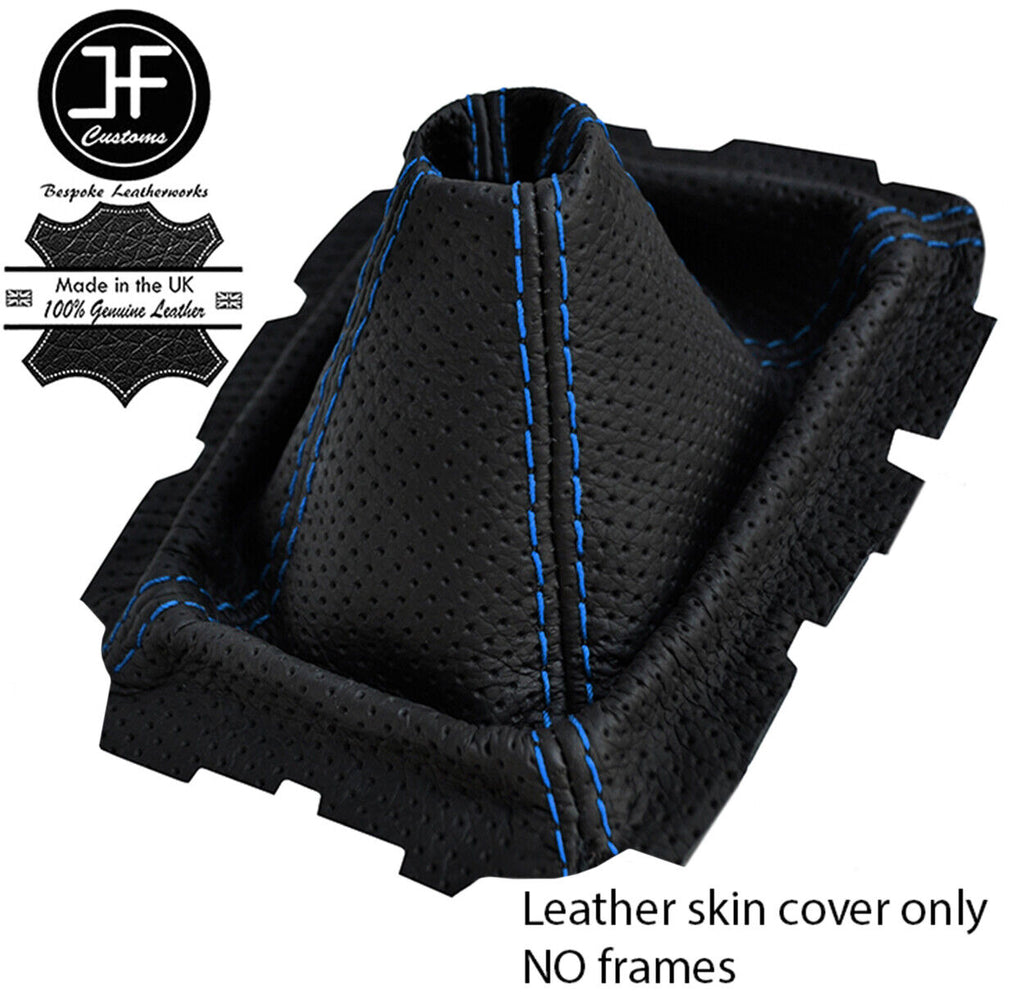 BLUE STITCH PERFORATED LEATHER GEAR GAITER FOR MAZDA MX-5 MIATA NA MK1 89-98