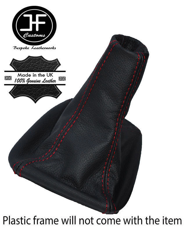 RED STITCH LEATHER GEAR GAITER FITS SEAT IBIZA CORDOBA 6K2 6K3 1999-2002