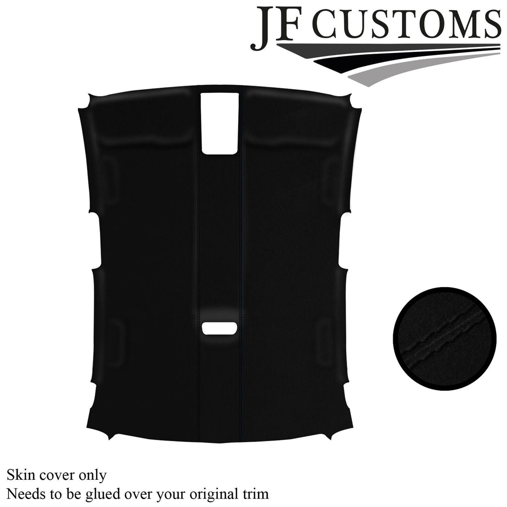 BLACK STITCH LUXE SUEDE ROOF HEADLINER COVER FOR AUDI A3 RS3 8V 13-20 SALOON