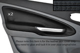 BLACK STITCH 2X REAR DOOR CARD SKIN COVERS FITS FORD GALAXY MK3 S-MAX 2006-2015