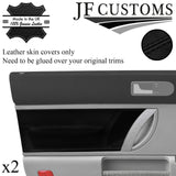 BLACK STITCH LEATHER 2X FRONT DOOR TRIM COVERS FOR VW NEW BEETLE 98-11 JF1