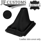 BLACK STITCH TOP-GRAIN LEATHER GEAR GAITER FITS FORD CAPRI MK1 69-74 CUSTOM NEW