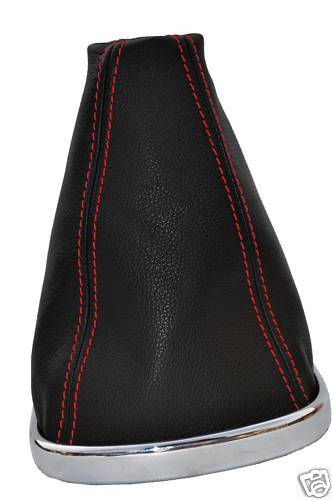 FITS AUDI A3 MK1 96-03 REAL LEATHER GEAR GAITER RED ST CUSTOM NEW MADE IN UK