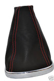 FITS AUDI A3 MK1 96-03 REAL LEATHER GEAR GAITER RED ST CUSTOM NEW MADE IN UK