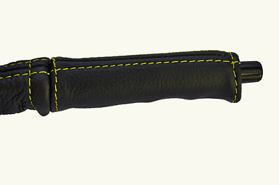 yellow stitch FITS PORSCHE 911 63-90  LEATHER HANDBRAKE HANDLE COVER ONLY