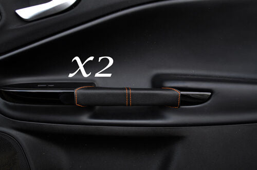 ORANGE STITCH FITS ALFA ROMEO GIULIETTA 10-13+ 2X FRONT DOOR HANDLE LTHR COVERS