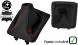 RED STITCH LEATHER GEAR GAITER+PLASTIC FRAME FOR PORSCHE CAYMAN 981 12-16