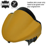 YELLOW REAL LEATHER  SPEEDO CLUSTER HOOD COVER FITS SMART FORTWO 451 2007-2014