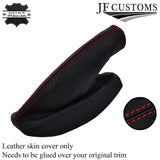 RED STITCH LEATHER GEAR+HANDBRAKE+CONSOLE TUNNEL COVERS FOR VAUXHALL VX220