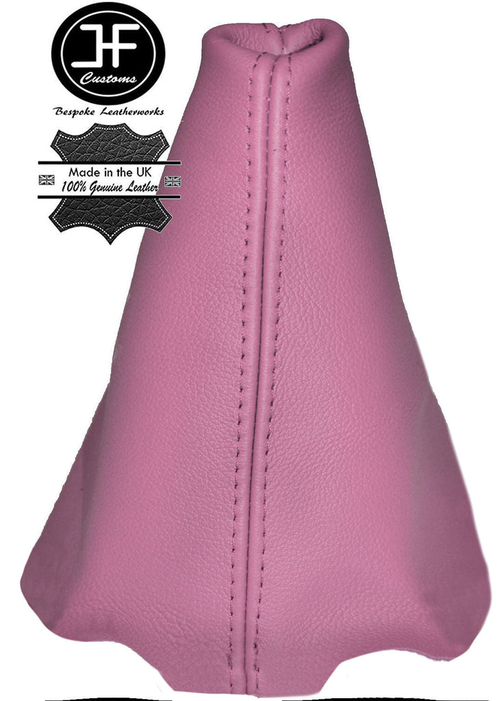 PINK LEATHER FITS PEUGEOT 206 206 CC 1998-2012 GEAR GAITER REAL LEATHER