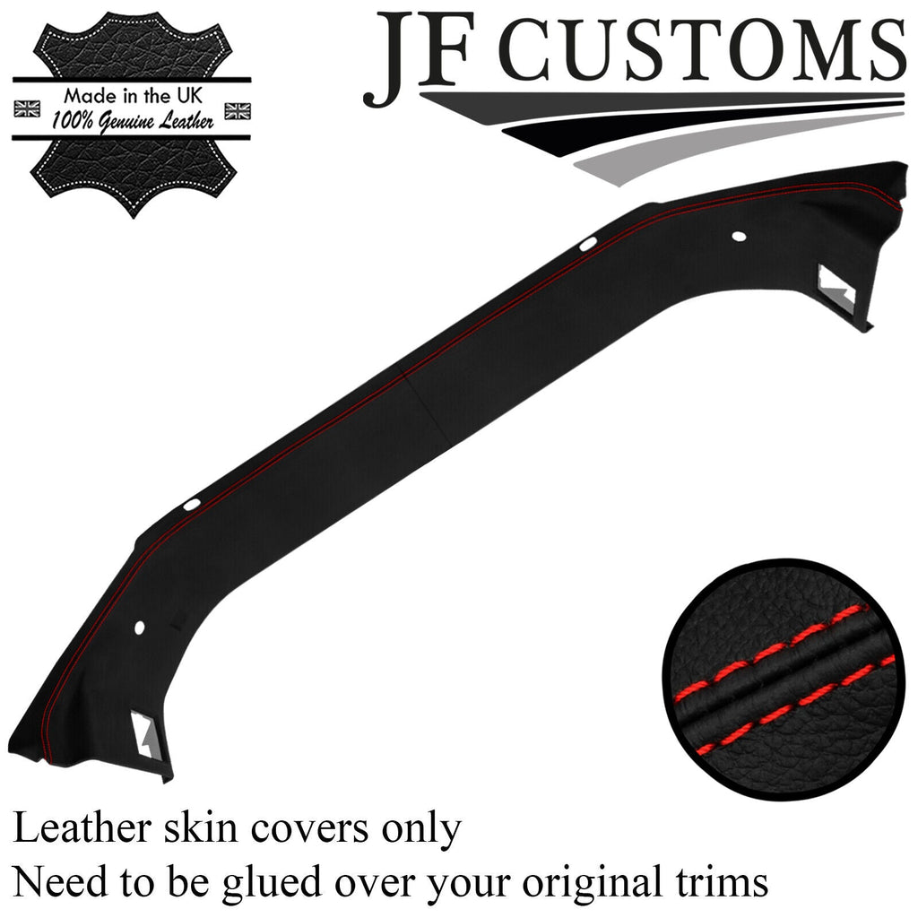 RED STITCH ITALIAN LEATHER HALO ROOF TRIM COVERS FITS CORVETTE C4 84-96