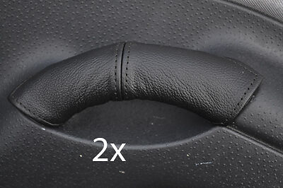 FITS  CITROEN C3 BLACK LEATHER 2X DOOR HANDLE COVERS black CUSTOM NEW MADE IN UK