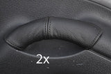 FITS  CITROEN C3 BLACK LEATHER 2X DOOR HANDLE COVERS black CUSTOM NEW MADE IN UK