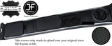 BLACK STITCH CARBON VINYL GEAR GAITER & 2X ARMREST COVERS FOR MAZDA RX8 03-12
