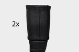black stitch FITS HYUNDAI COUPE MK2 99-01 2X FRONT SEAT BELT STALK COVERS