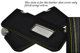 YELLOW STITCHING FITS FIAT GRANDE PUNTO 2006-2011 2X SUN VISORS LEATHER COVERS