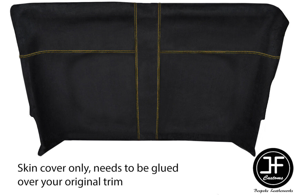 YELLOW STITCH FRONT ROOF HEADLINING LUXE SUEDE COVER FOR LAND ROVER DEFENDER 90