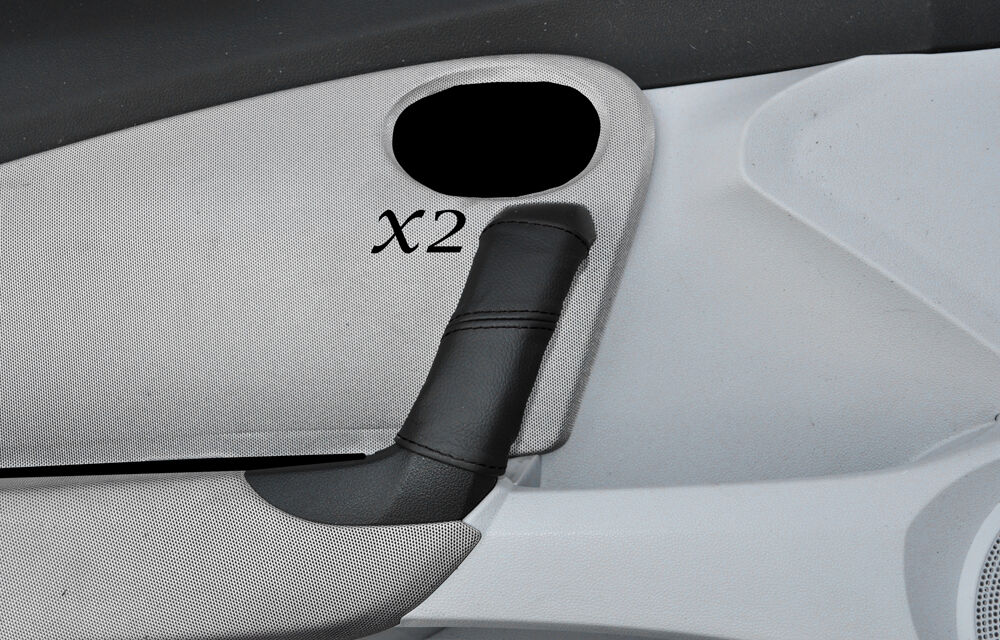 BLACK STITCH 2X DOOR HANDLE LEATHER SKIN COVERS FITS HONDA CR-Z CRZ 2010-2014