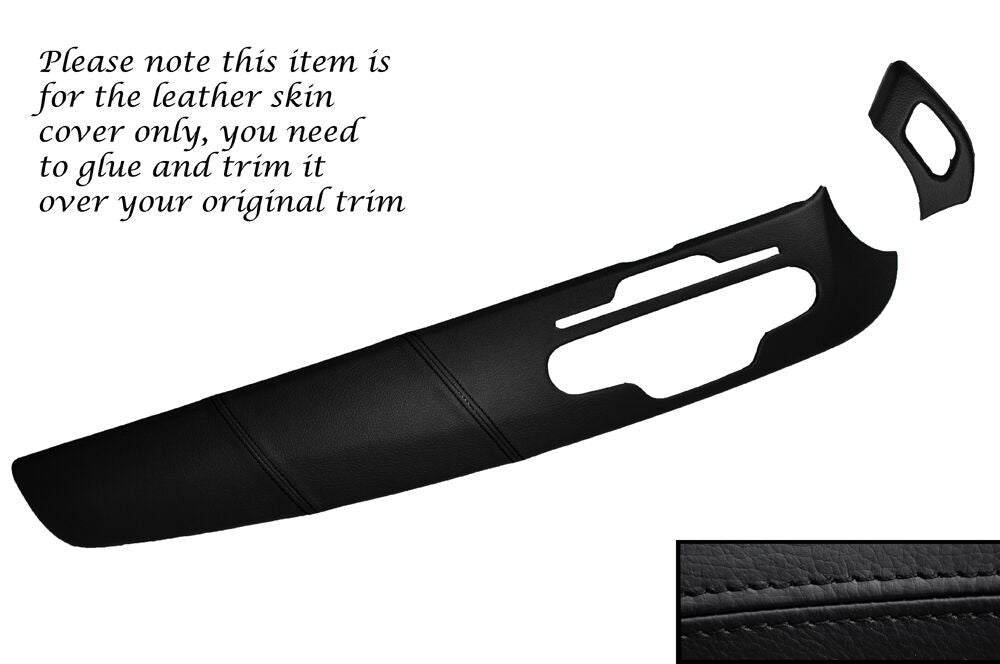 BLACK STITCH TWO PIECE DASH TRIM LEATHER COVERS FITS ALFA ROMEO GIULIETTA 10-14