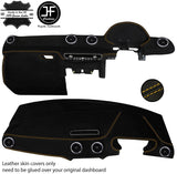 YELLOW STITCH DASH DASHBOARD REAL LEATHER COVER FITS AUDI A3 8V 2013-2020