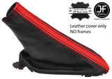 BLACK & RED STRIPE REAL LEATHER HANDBRAKE GAITER FITS MAZDA MX5 MK4 2015-2018