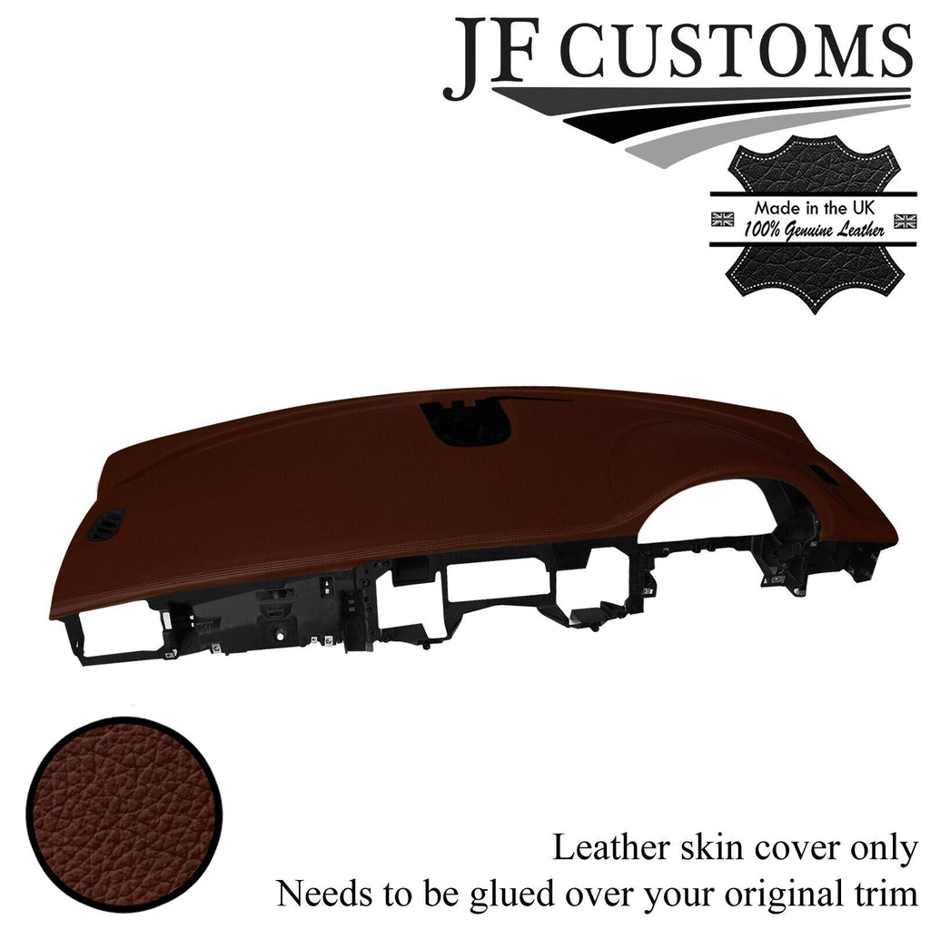 BROWN ITALIAN LEATHER TOP DASHBOARD COVER FOR JAGUAR XF X250 MK1 08-11