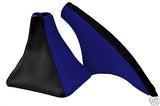 FITS TOYOTA MR2 MK2 GEAR HANDBRAKE GAITER D BLUE+BLACK SET CUSTOM NEW MADE IN UK