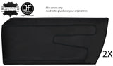 BLACK STITCH 2X FRONT DOOR CARDS LEATHER COVERS FITS FIAT X1/9 X19 73-89 STYLE2