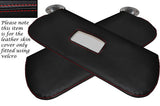 RED STITCH 2X SUN VISORS LEATHER COVERS FITS ALFA ROMEO GIULIA 1600 101