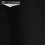 FOR CHEVROLET CAMARO 16-20 BLACK STITCH LEATHER 2X A PILLAR COVER CUSTOM NEW