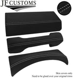 WHITE STITCH 3X DASH TRIM LUXE-SUEDE COVERS FITS LAND ROVER DEFENDER 2007-2016