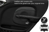 BLACK STITCH 2X REAR DOOR CARD TRIM LEATHER COVER FOR CHRYSLER PT CRUISER 00-05