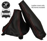 RED STITCH LEATHER MANUAL GEAR & HANDBRAKE GAITER FITS MAZDA RX-7 1991-2001
