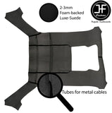 RED STITCH LUXE SUEDE HEADLINER SUN ROOF COVER FOR BMW E30 81-92 SALOON
